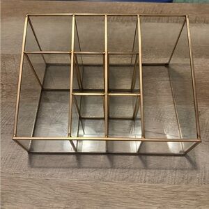 Gold Glass Organizer